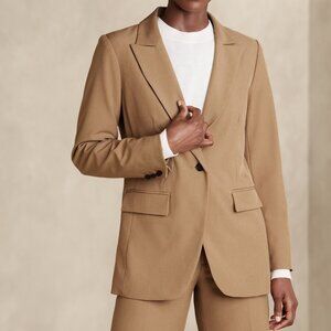 NWT BANANA REPUBLIC Women's Sculpted Suit Blazer in Plateau Beige Size 4